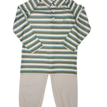 Boys L/S Polo - Cedar/Green/Pineapple Boys Shirts + Polos Southbound