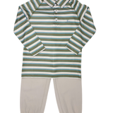 Boys L/S Polo - Cedar/Green/Pineapple Boys Shirts + Polos Southbound