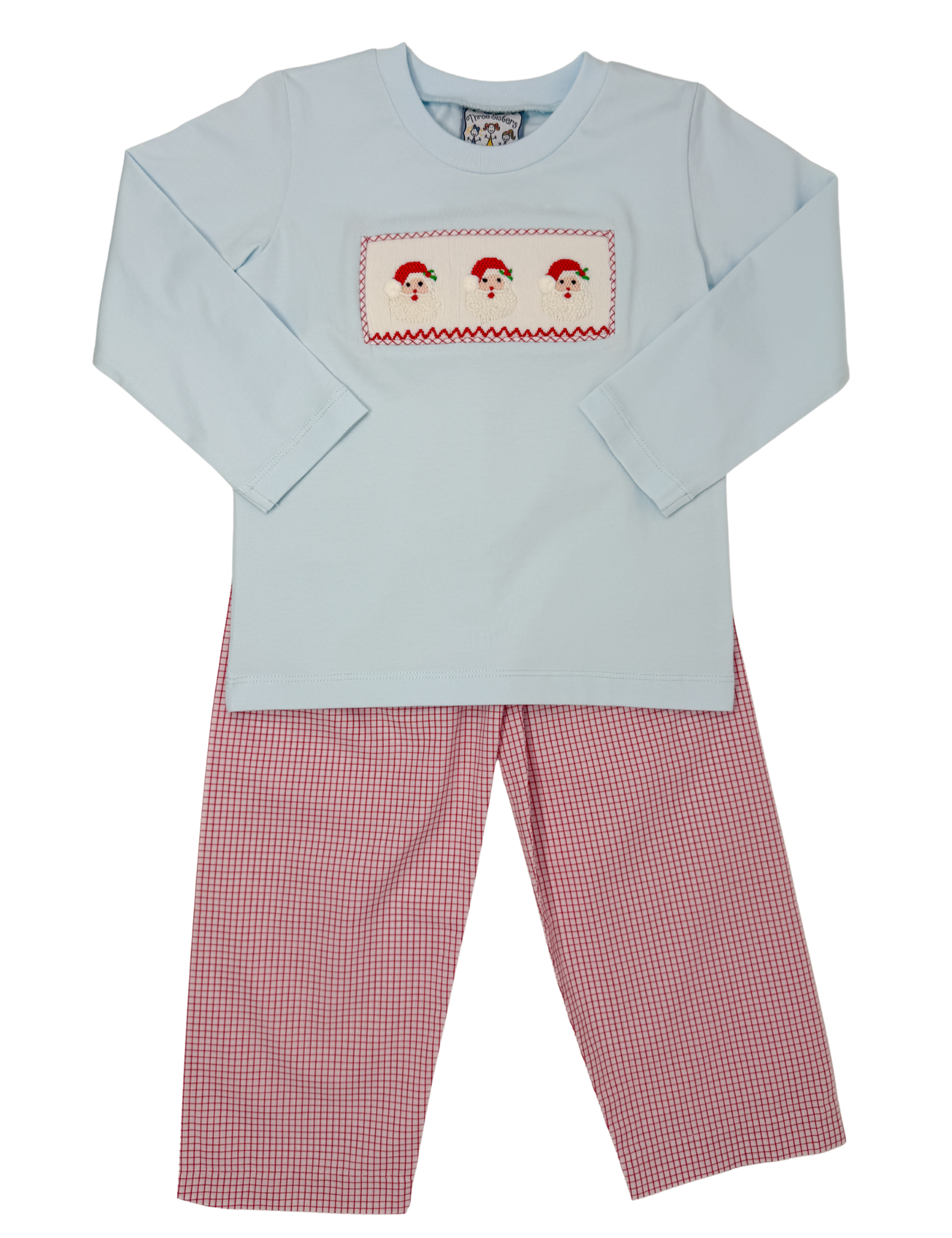 Boys Santa Smocked Pant Set Boys Sets Three Sisters