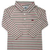 Boys L/S Polo - Oatmeal/Garnet/Rock Boys Shirts + Polos Southbound