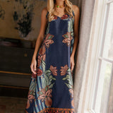 Camille Slip Dress - Botanical Midnight