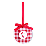 Candy Cane Acrylic Disc Ornament Seasonal Mudpie
