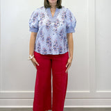 Cape Cod Bouquet Top - Blue