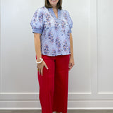 Cape Cod Bouquet Top - Blue