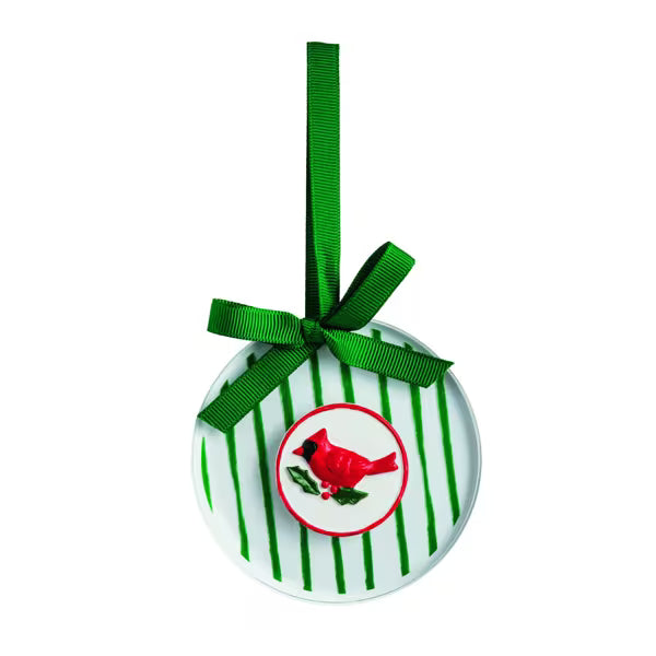 Cardinal Acrylic Disc Ornament Seasonal Mudpie