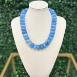 Chunky Marble Bead Necklace - Lt. Blue Necklaces Sugar Babies Children's Boutique/Meg's Shoppe