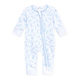 Darling Cowboy Boots Print Playsuit - Lt. Blue