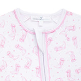 Darling Cowboy Boots Print Playsuit - Pink