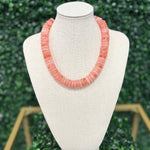 Disk Beaded Necklace - Lt. Coral Necklaces Sugar Babies Children's Boutique/Meg's Shoppe