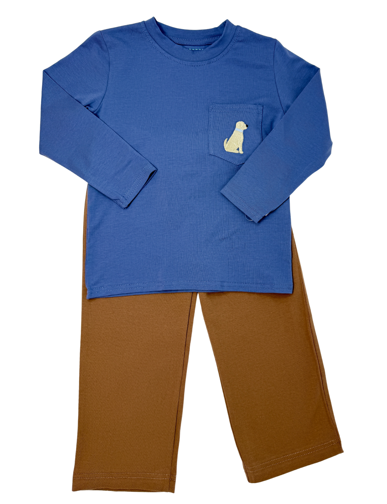 Dog L/S Pocket Tee Boys Tees Itsy Bitsy