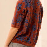 Elbow Sleeve Crew Neck Sweater - Maple Sweaters Tribal