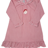 Embroidered Santa Striped Gown Kids Pajamas Sweet Dreams