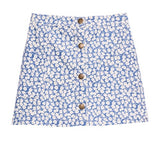 Emily Skirt - French Blue Corduroy Girls Skirts + Bloomers Bisby
