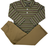 Emmett L/S Shirt - Olive & Brown