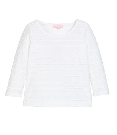 Essential Tee - White Scallop Girls Tops + Tees Bisby