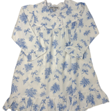 Evie Blue Floral Print Gown
