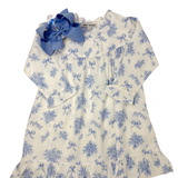 Evie Blue Floral Print Gown