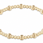 Extends Dignity Sincerity Pattern 5mm Bead Bracelet - Gold Bracelets enewton