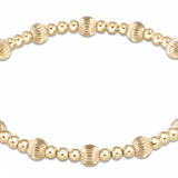 Extends Dignity Sincerity Pattern 5mm Bead Bracelet - Gold Bracelets enewton