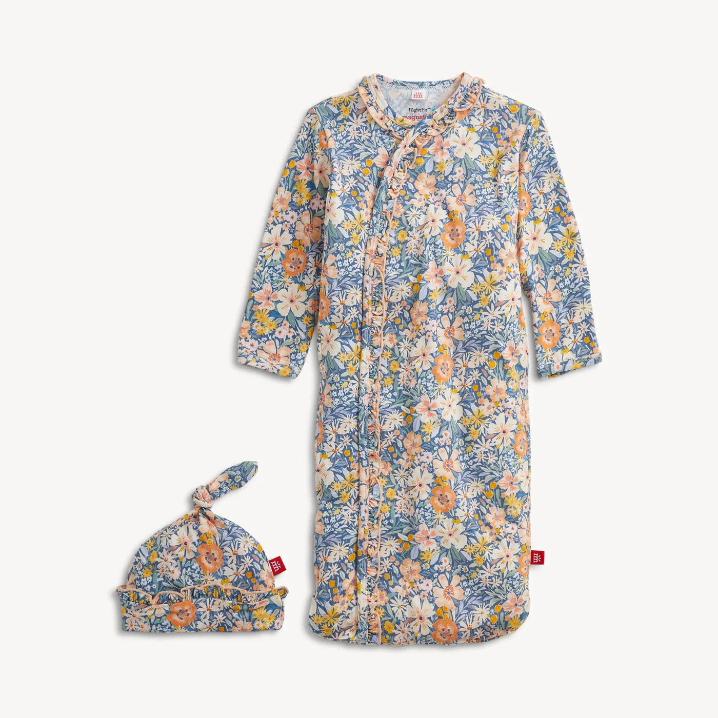 Flora Modal Gown & Hat Set Baby Sleepwear Magnetic Me