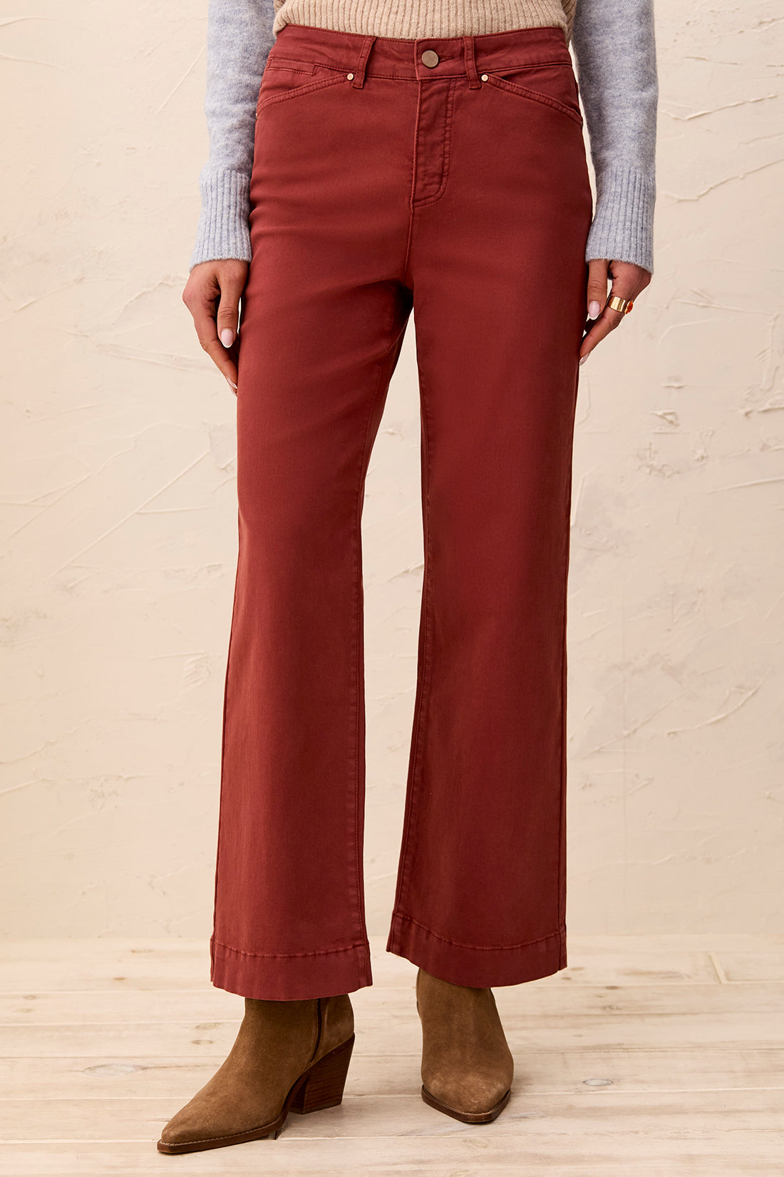 Fly Front 5 Pocket Pant - Henna Jeans Tribal