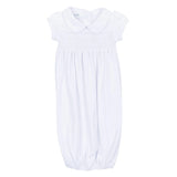 Forever Blessed Smocked Collared Gown - White Baby Sleepwear Magnolia Baby