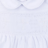 Forever Blessed Smocked Collared Gown - White Baby Sleepwear Magnolia Baby