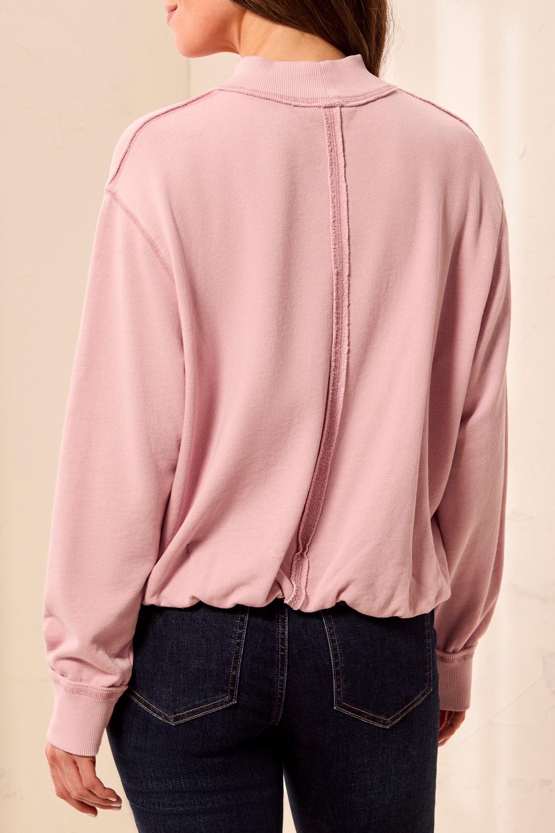 Garment Dye Bubble Sweatshirt - Pink Frost Tops Tribal