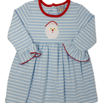 Santa Applique L/S Dress Girls Play Dresses Three Sisters