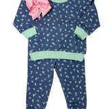 Girls Dusty Blue Jogger Set