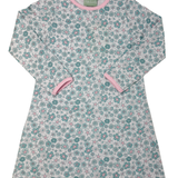 Girls Ice Blue Floral A-Line Dress