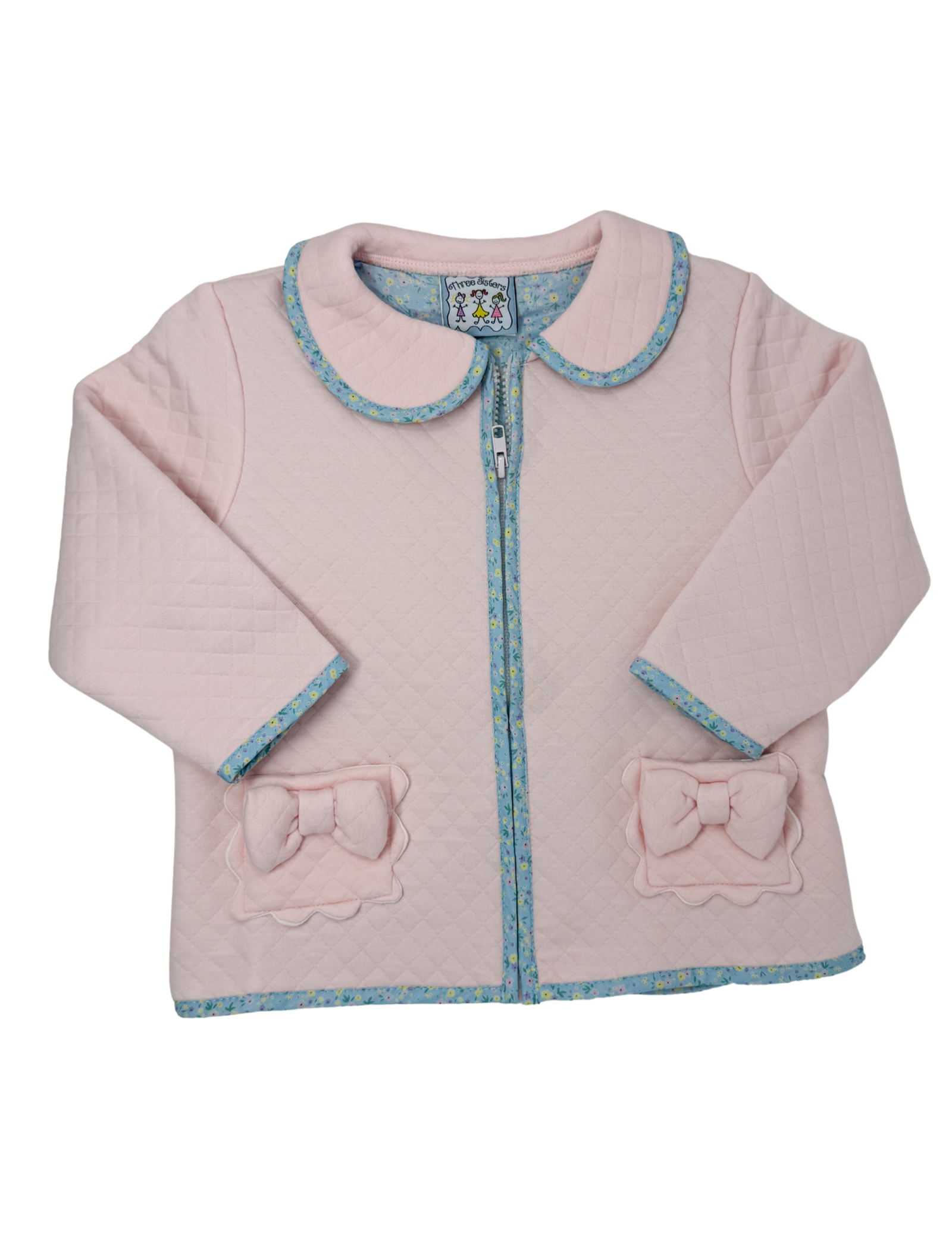 Girls Lydia Pink/Floral Jacket Girls Outerwear Three Sisters