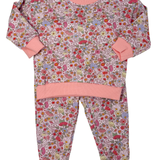 Girls Persimmon Floral Jogger Set