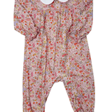 Girls Persimmon Floral Peter Pan Bubble