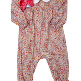 Girls Persimmon Floral Peter Pan Bubble