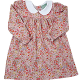 Girls Persimmon Floral Peter Pan Dress