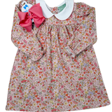Girls Persimmon Floral Peter Pan Dress