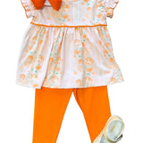 Girls Pumpkin Legging Set Girls Sets Ishtex