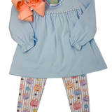 Girls Pumpkin Legging Set