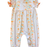 Girls Pumpkin Romper Girls Bubbles + Rompers Ishtex