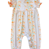 Girls Pumpkin Romper Girls Bubbles + Rompers Ishtex
