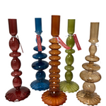 Glass Tapered Candlesticks - Assorted Home Decor Two's Company