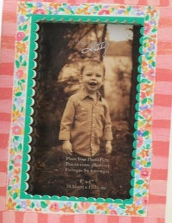 Mini Floral Photo Magnet Frame - Assorted Home Decor Primitives by Kathy Green