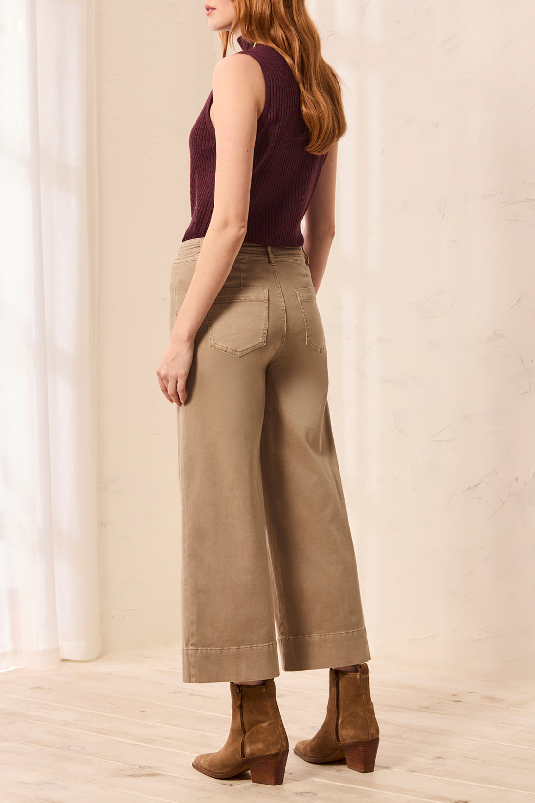High Rise Fly Front Palazzo Pant - Fossil Jeans Tribal