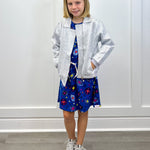 Quilted Moto Jacket - Silver Girls Outerwear Bisby