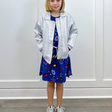 Quilted Moto Jacket - Silver Girls Outerwear Bisby