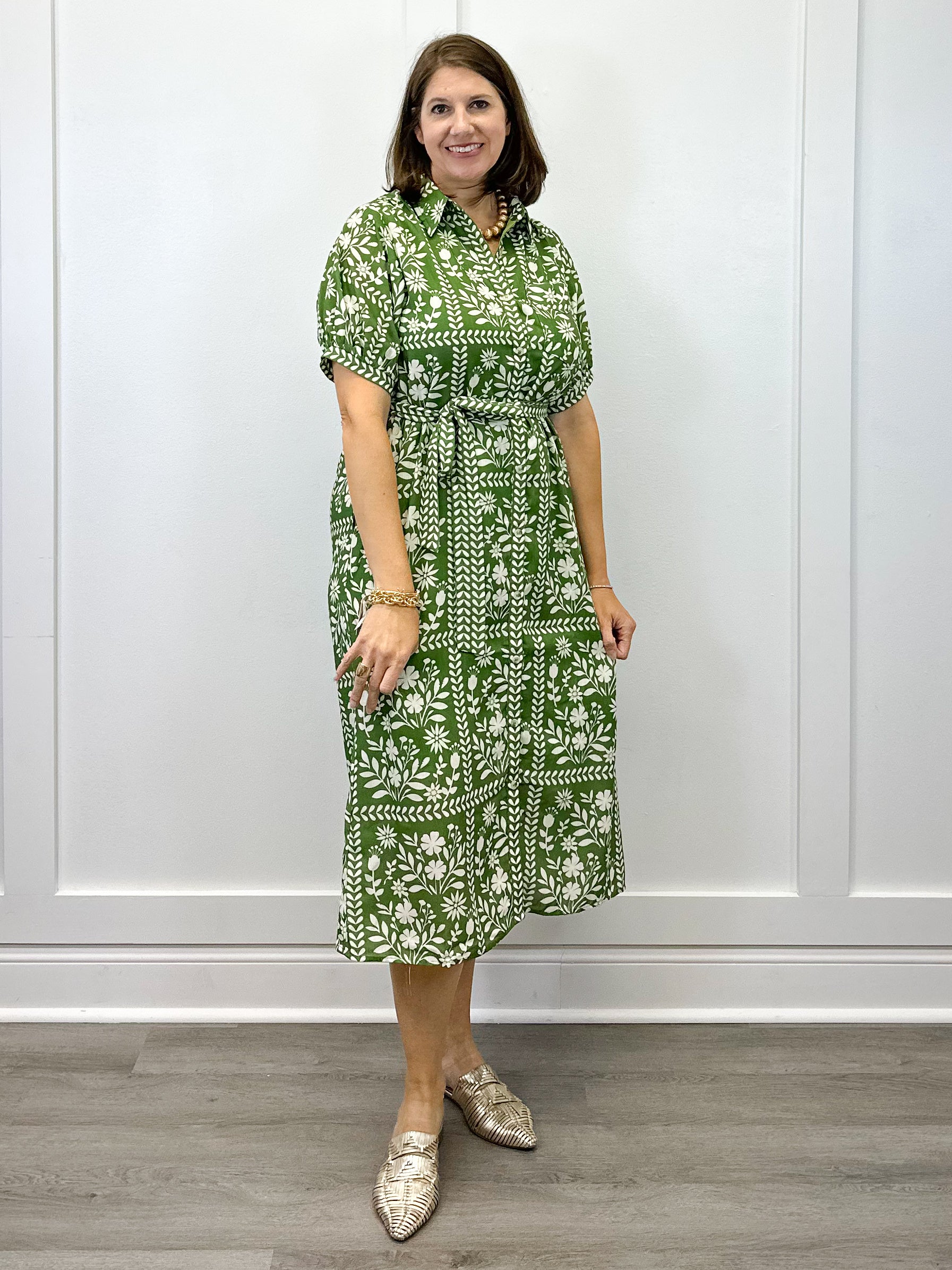 Stevie's Garden Shirt Dress
