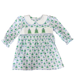 Christmas Tree Smocked Dress Girls Occasion Dresses Three Sisters