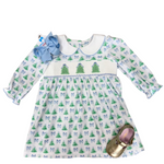 Christmas Tree Smocked Dress Girls Occasion Dresses Three Sisters