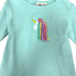 Unicorn Ruffle Swing Top - Lt. Jade Girls Tops + Tees Luigi
